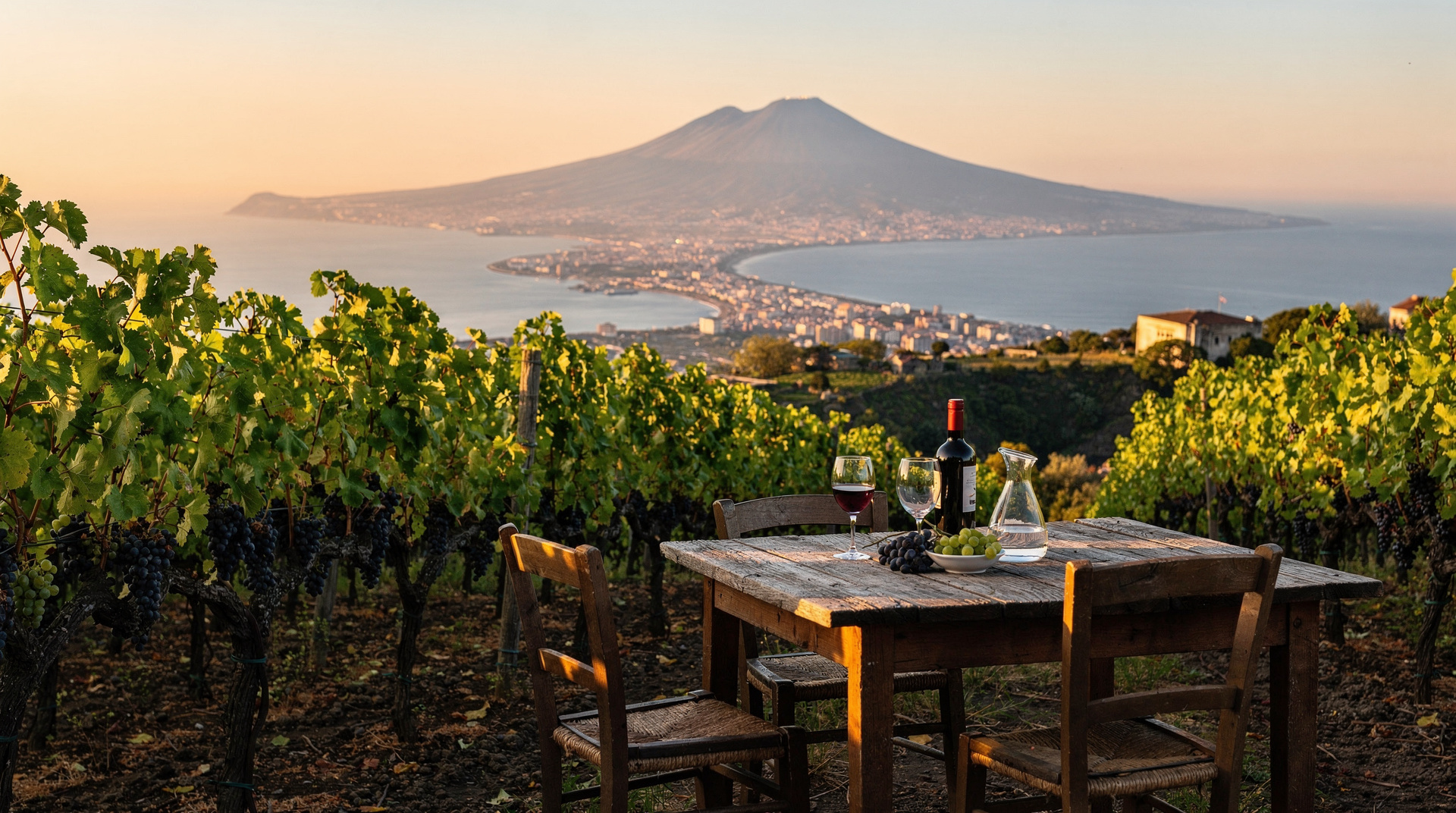 Guía de vinos de Campania — Vinos de Campania — Taurasi, Greco di Tufo, Fiano, Falanghina, Lacryma Christi. 