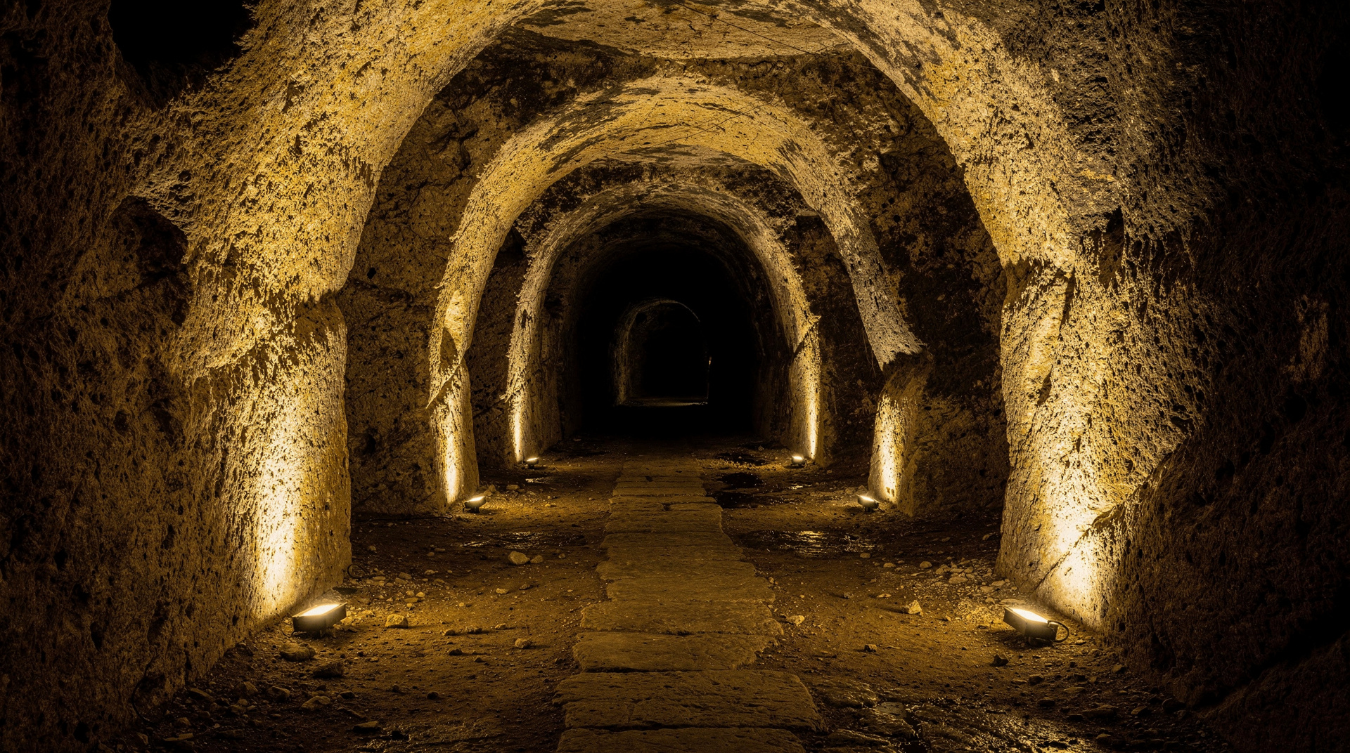Catacumbas de San Gaudioso: la cámara funeraria del obispo africano — San Gaudioso, Rione Sanità: enterramientos paleocristianos, calaveras con retrat