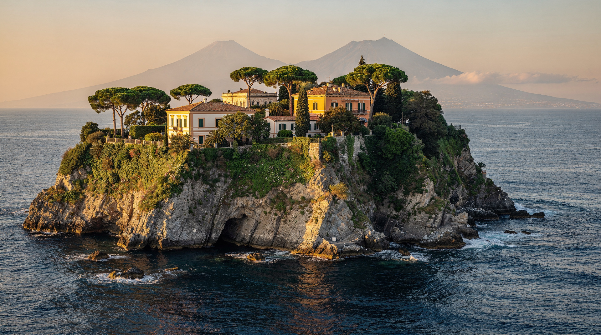 Guía de Posillipo: el barrio costero más bello de Nápoles — Posillipo es el barrio más pintoresco de Nápoles — villas en el acantilado, play